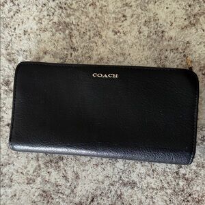 Coach Midnight Black Leather Clutch